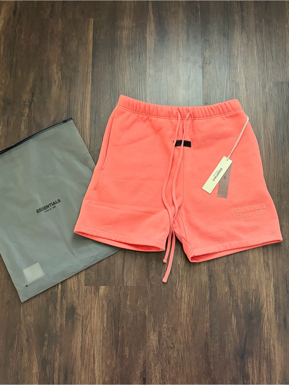 Essentials Men’s Coral Athletic Sweatshorts